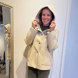 Women's Cream Hooded Jacket